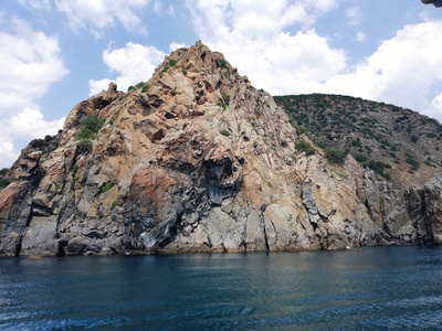 地中海 海岸线 风景 海湾 海滩 夏天 海洋 天空 海景