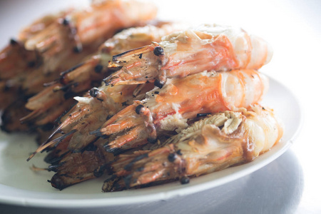 Thai grilled prawns shrimps without the shell 