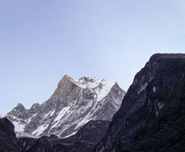 尼泊尔的雪山