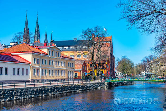 瑞典乌普萨拉费里斯河沿岸的著名建筑