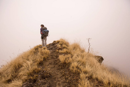 薄雾 风景 徒步旅行 旅游业 森林 朦胧 尼泊尔 旅行 寒冷的