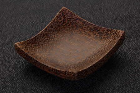 Empty wooden bowl