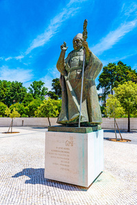 何塞阿尔维斯雕像在法蒂玛，葡萄牙