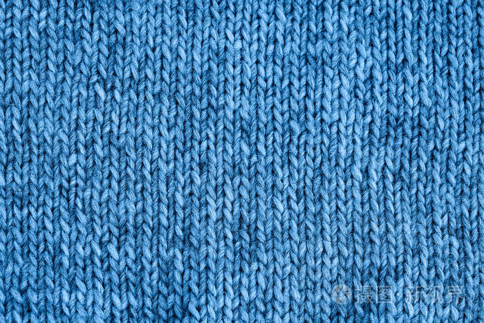 蓝色针织面料手工针织品2020年经典蓝色调背景