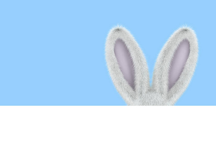 兔耳复活节贺卡