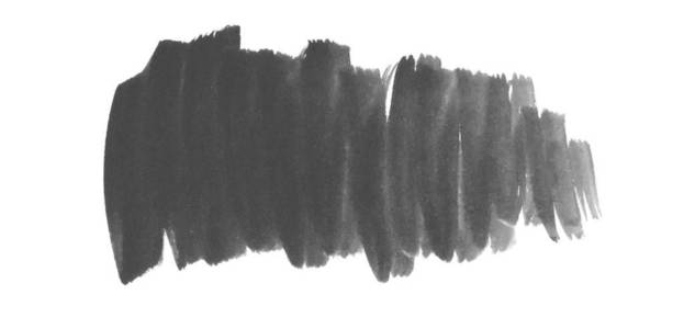 Black watercolor stripes isolated on white background. 