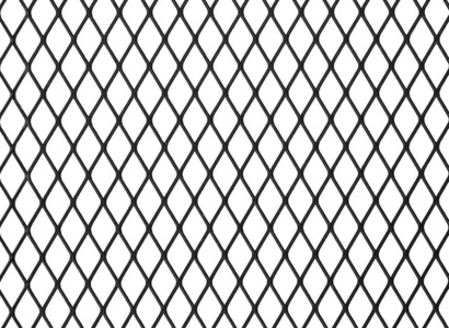 在白色背景上隔离的黑色网格纹理照片