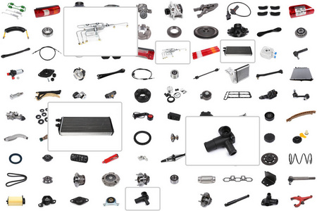 汽车零件拼贴图片