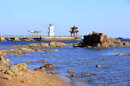 海边的风景和海边的码头