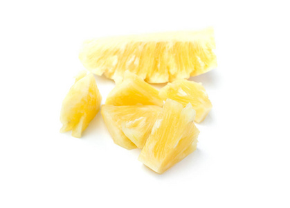 peeled pineapple for summer season isolated on white background 