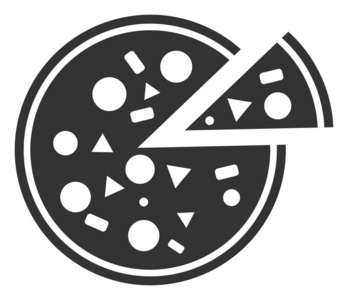 平面光栅披萨图标