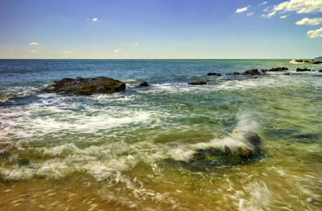 太阳 大西洋 泻湖 海景 场景 风景 天堂 海湾 夏天 绿松石