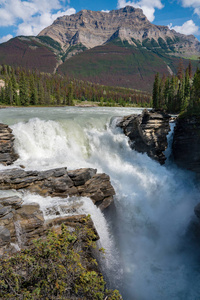 加拿大亚伯达省贾斯帕国家公园阿萨巴斯卡瀑布