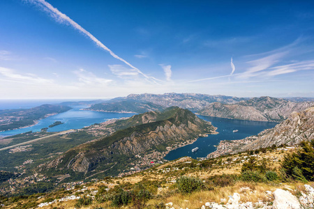 黑山科托尔湾和蒂瓦特湾景观