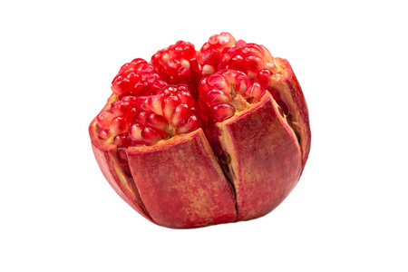 Sweet pomegranate isolated on white background. 