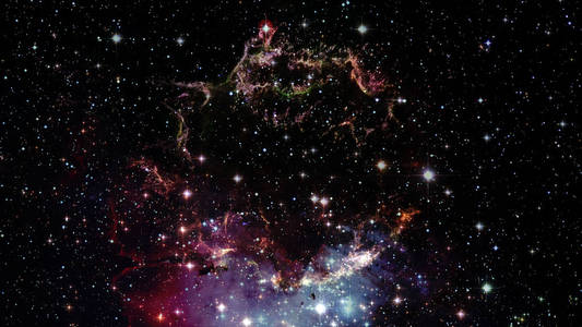生动的太空星云超新星遗迹。这张图片的元素由美国宇航局提供