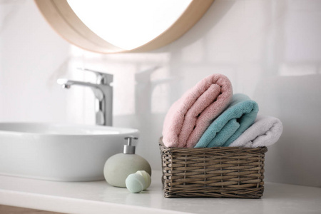 浴室 柜台 软的 房间 毛巾 纹理 折叠 纺织品 在室内