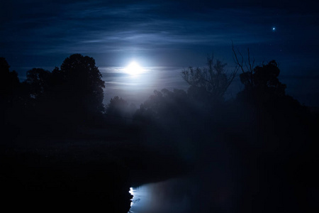 夜景与月光图片