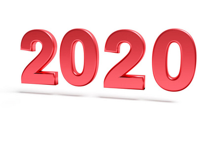 2020年新年红色数字