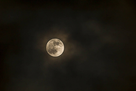 满的 神秘的 星星 陨石坑 天空 卫星 望远镜 午夜 天文学