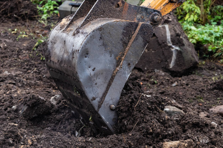挖掘机 土壤 水桶 行动 地球 责任 污垢 拖拉机 工作