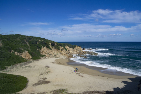 海滩 撒丁岛 风景 天空 旅游业 自然 海岸