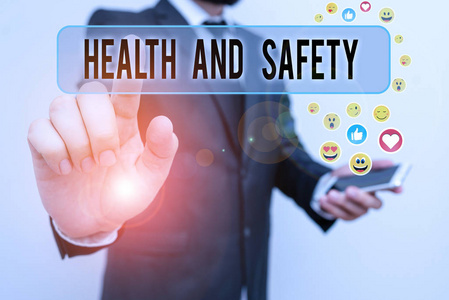 手写文本健康和安全问题。概念指防止事故发生的法规和程序。