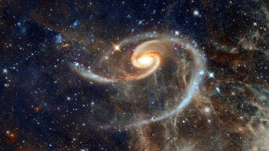太空中的星系，宇宙之美，黑洞。美国宇航局提供的元件