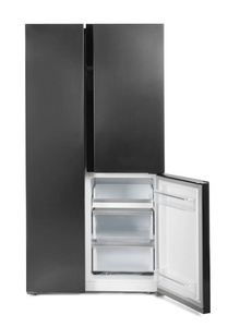 现代不锈钢冰箱隔离白色