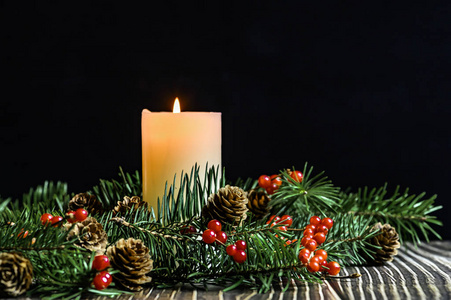 圣诞节 冬天 庆祝 假日 蜡烛