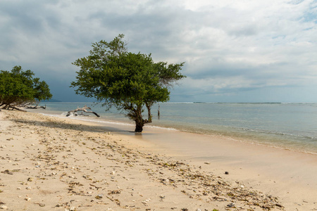 印度尼西亚海滩空无一人