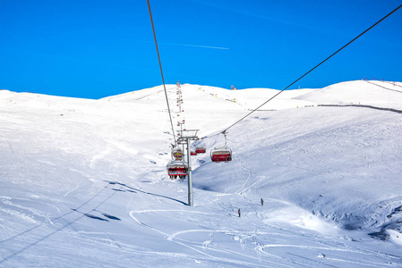 阿尔卑斯山 滑雪板 斜坡 旅行 假日 旅游业 季节 自然