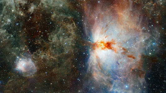 宇宙星系中的恒星爆炸.这张图片的元素由美国宇航局提供照片