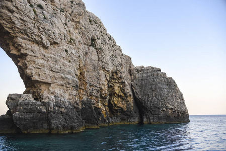 希腊 假日 旅游业 放松 欧洲 海滩 夏天 海湾 地中海