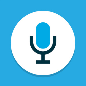 麦克风图标彩色符号.优质独立话筒元素,时尚风格.照片