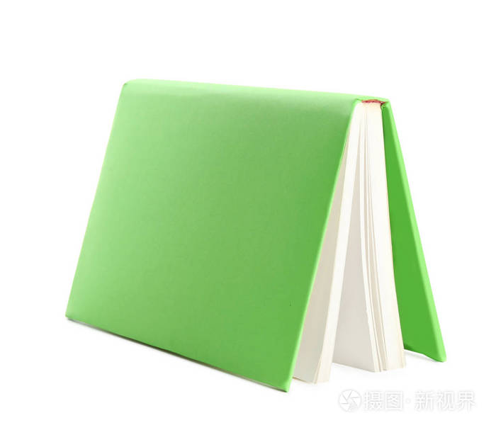 白底浅绿色空白封面的书