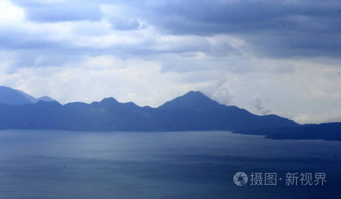 蓝天 危地马拉 植物区系 湖泊