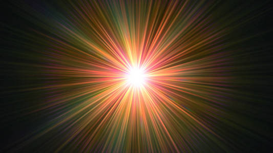 魔术 明星 插图 闪耀 爆发 能量 太阳 射线 颜色 运动