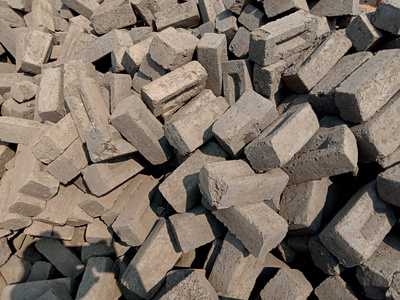 gray colored hard and durable cement bricks 