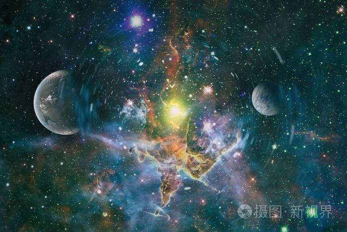 外太空的行星恒星和星系展现了太空探索的美丽美国宇航局提供的元件