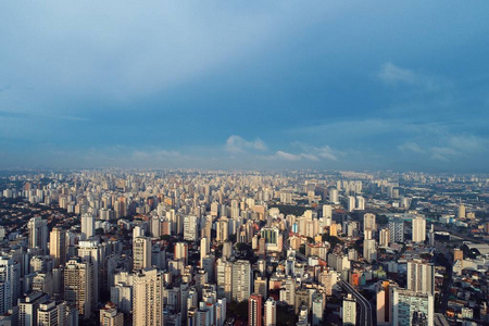 新的 城市 高的 风景 状态 市中心 全景 暮光 天线 建筑学