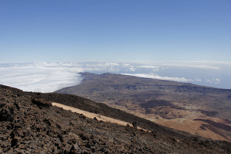 泰德火山和蓝天