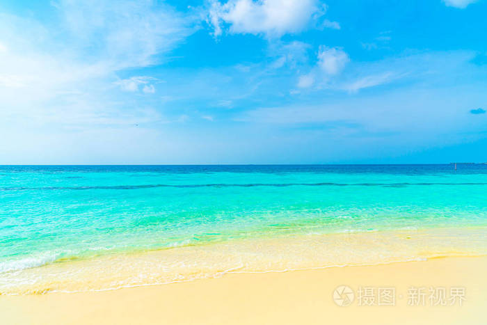 以美丽的热带海滩海和蓝天为背景照片 正版商用图片26t6ig 摄图新视界 以美丽的热带海滩海和蓝天为背景照片 正版商用图片26t6ig 摄图新视界