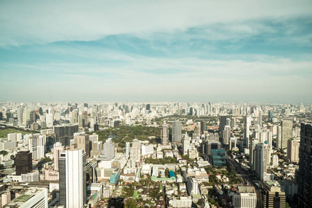 曼谷美丽的城市景观，建筑和建筑