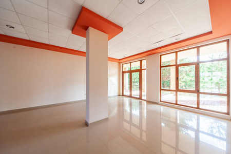 Empty room.  interior. reception hall in modern building