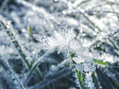 winter background with snowflakes crystals patterns and snow on 