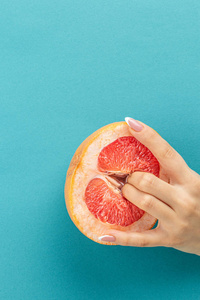 葡萄柚水果成分手指图片