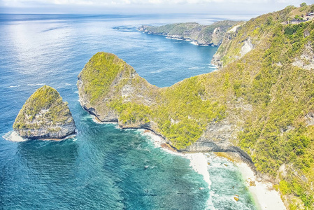 岩石 夏天 绿松石 海岸 目的地 旅行 印度尼西亚 风景