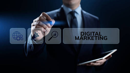 数字营销互联网广告和销售增加了商业技术的概念。