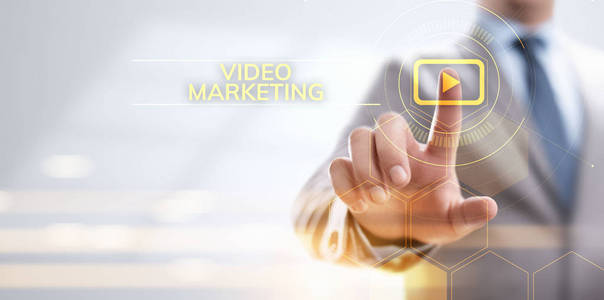 视频营销在线广告业务互联网概念。